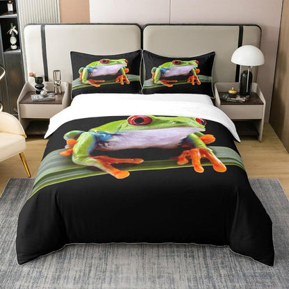 Baumwoll Bettbezug Frosch 220x240 mit Kissenbezügen