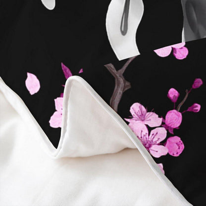 Kawaii Axolotl Bettwäsche Set 200x200 Baumwolle Rosa Schwarz