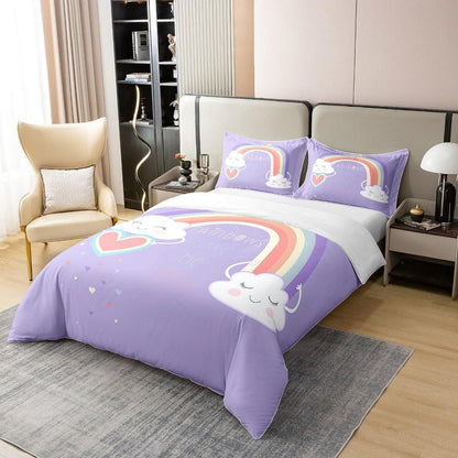 Bio Baumwoll Bettbezug Regenbogen Kinderzimmer Set