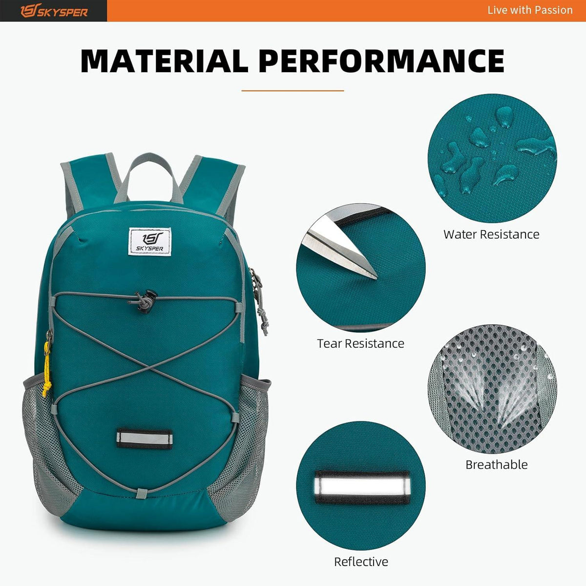 SKYSPER Ultraleichter Faltbarer 12L Tagesrucksack Blau