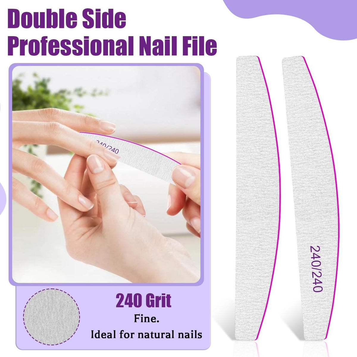 Professionelle Nagelfeilen-Set 25 Stück 240/240 Körnung