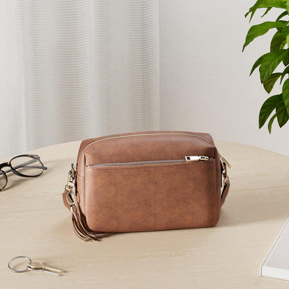 Damen Umhängetasche Vegan Leder Crossbody Schultertasche