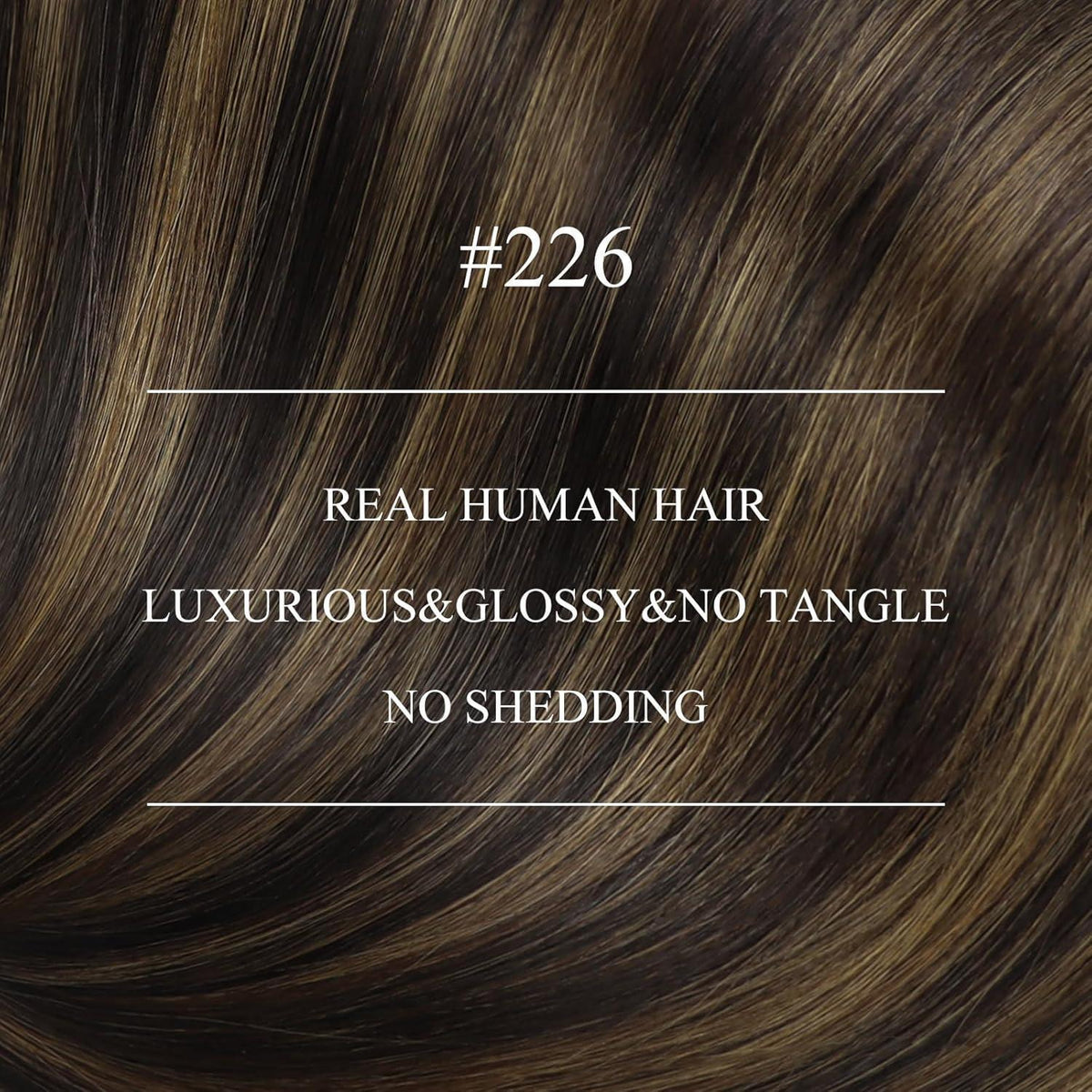 Echthaar Nanoring Extensions Ombre Braun 45cm