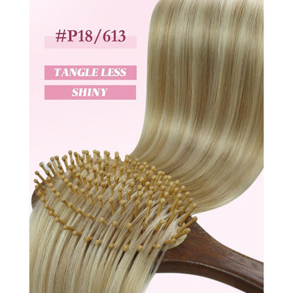 Echthaar Micro Ring Extensions Aschblond 50cm