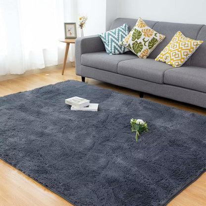 Flauschiger Shaggy Teppich 200x290cm – Grau, Weich & Anti-Rutsch