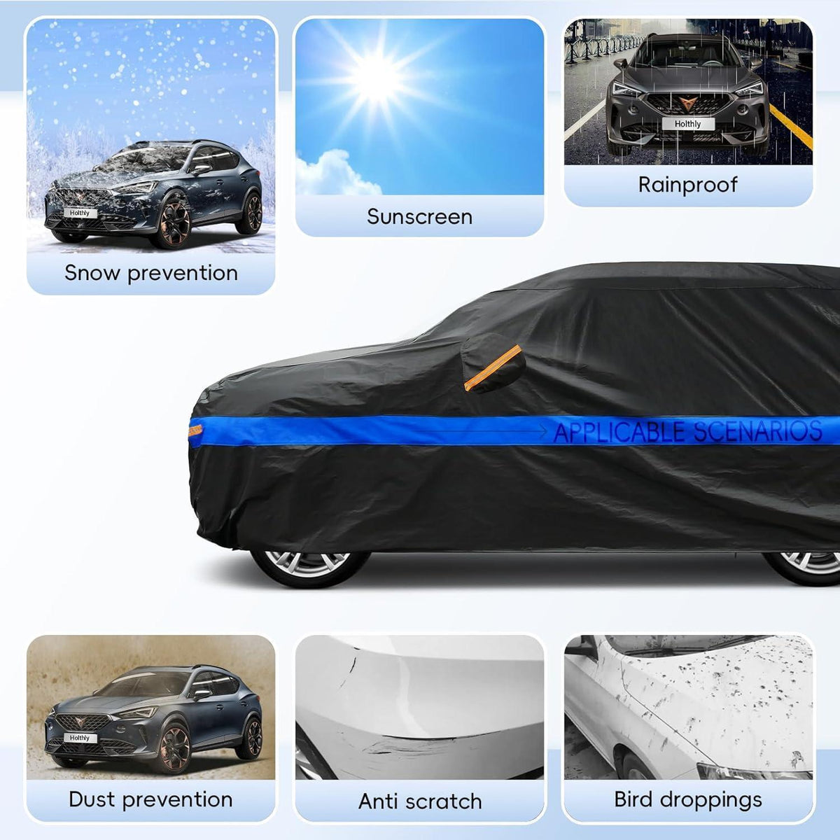 Wasserdichte SUV Autoabdeckung – Schutz für Audi Q3, BMW X1 & Co.