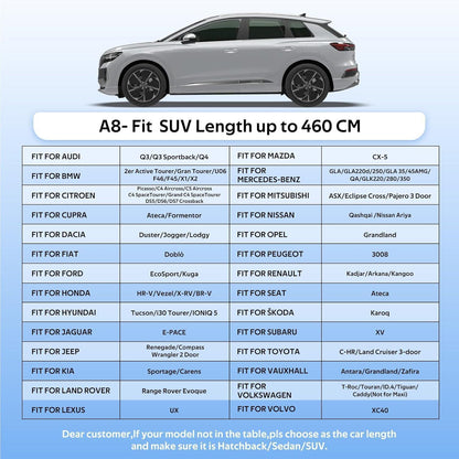 Wasserdichte SUV Autoabdeckung – Schutz für Audi Q3, BMW X1 & Co.