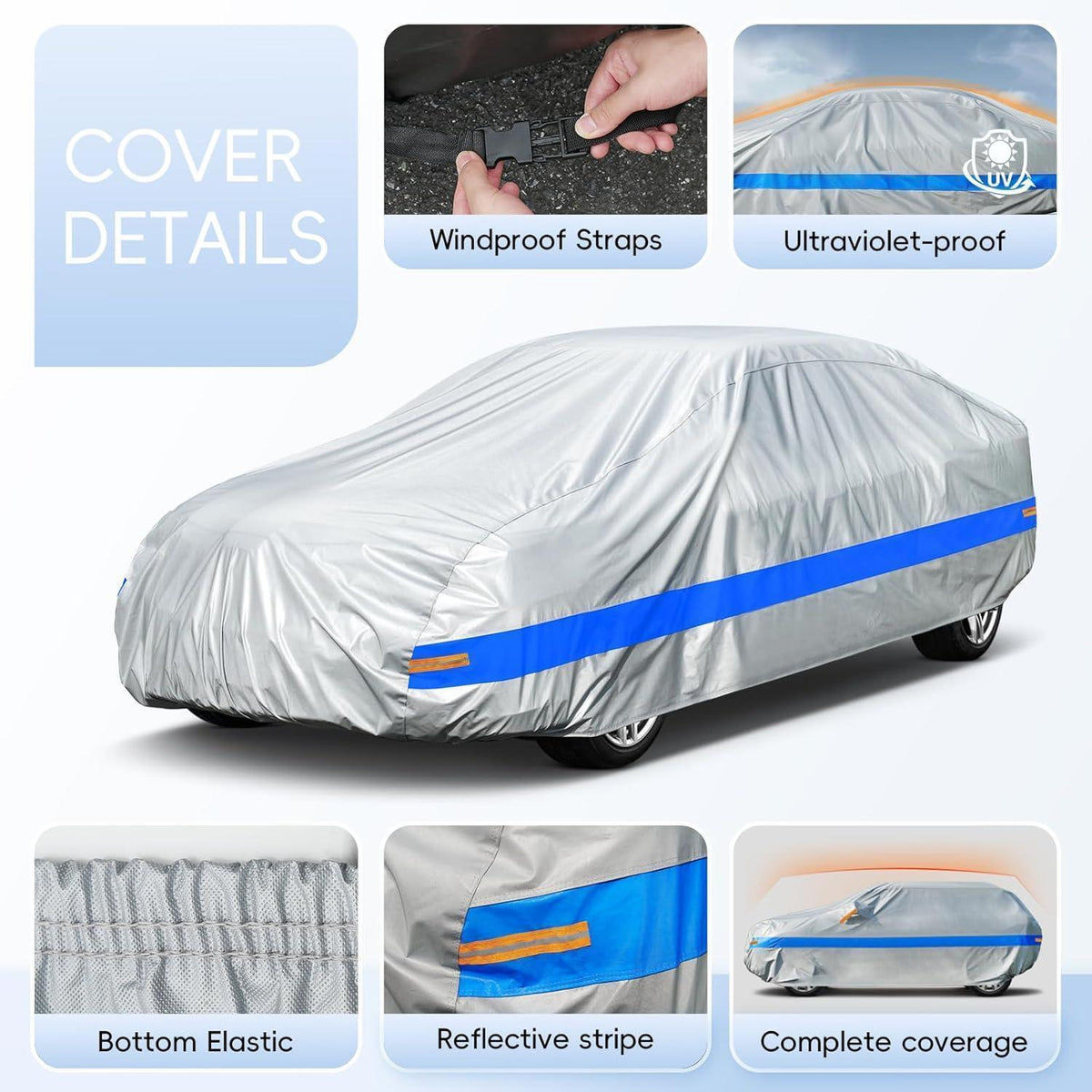 Wasserdichte Autoabdeckung für Coupé (bis 420cm) – Schutz vor Wetter & UV