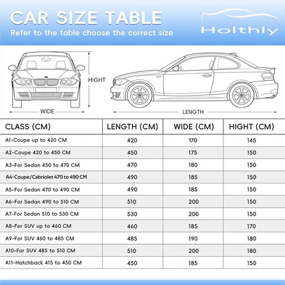 SUV Autoabdeckung Wasserdicht & Atmungsaktiv – Für Audi Q5, BMW X3, u.a. (460-485cm)
