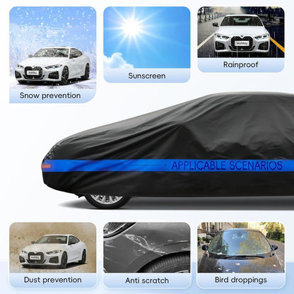 Wasserdichte Autoabdeckung für BMW, Mercedes, Ford & mehr (470-490cm)