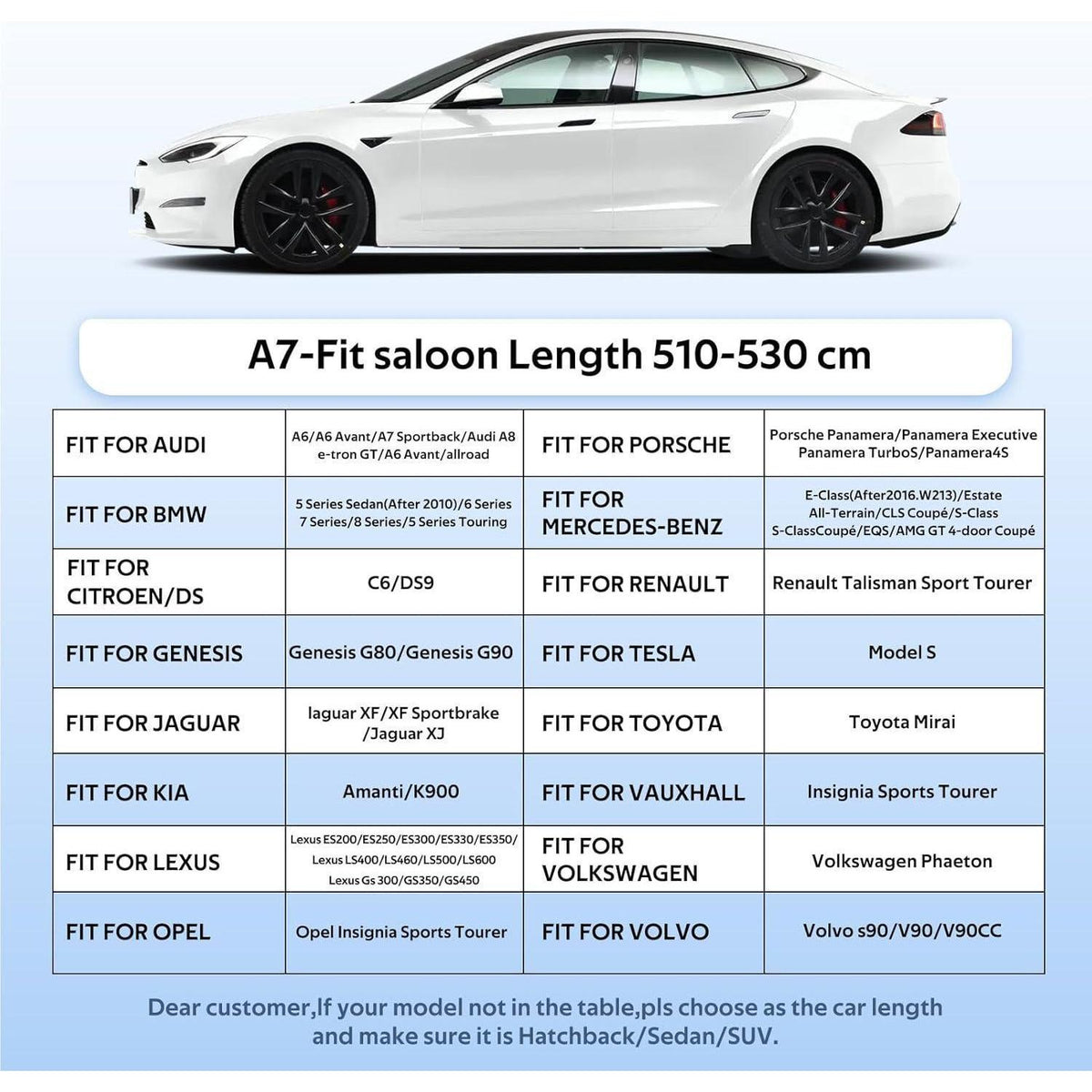 Wasserdichte Autoabdeckung für Audi A8, BMW 7er & Jaguar XJ (3XXL)