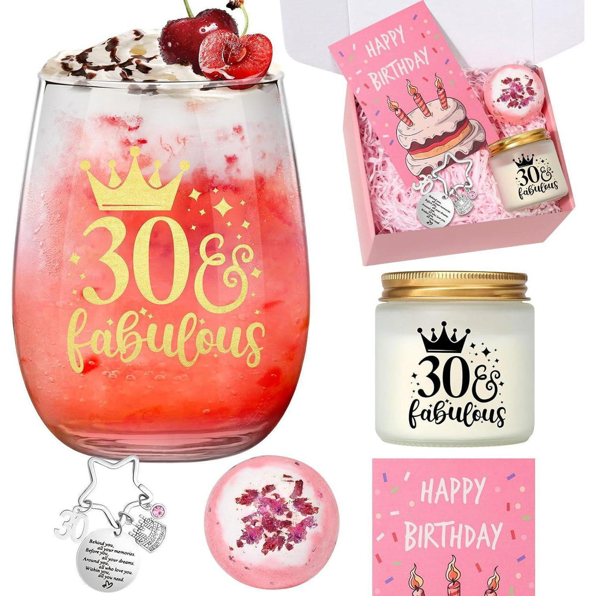 Weinglas Geschenkset 30. Geburtstag – Personalisiert & Verwöhnend