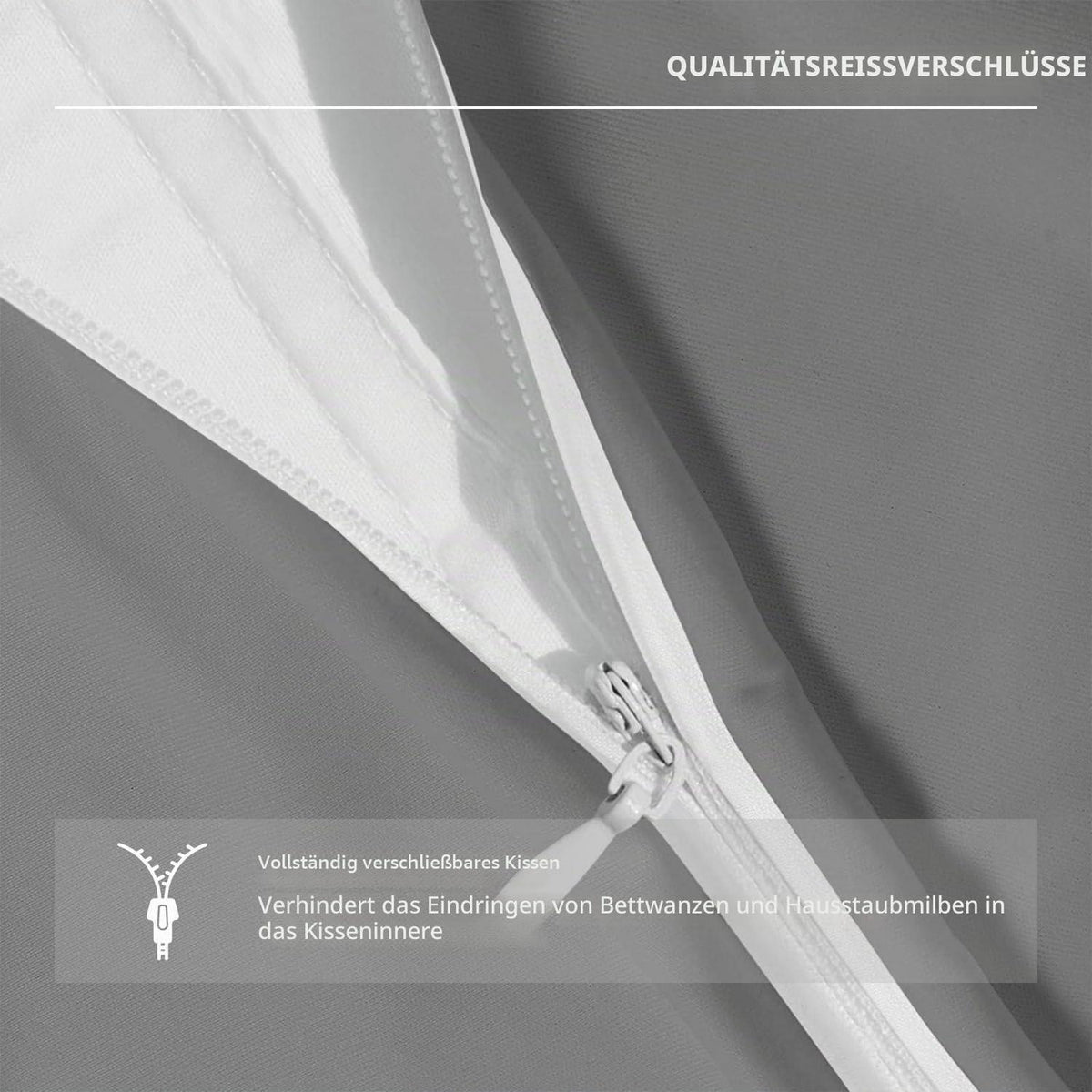 2x Kissenbezug 50x90 Dunkelgrau - Mikrofaser Kissenhülle