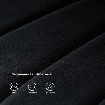 Samt Esszimmerstühle 2er Set – Moderne Sessel Schwarz