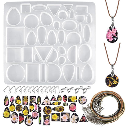 Silikonform Schmuck Set für Epoxidharz Anhänger DIY Halsketten