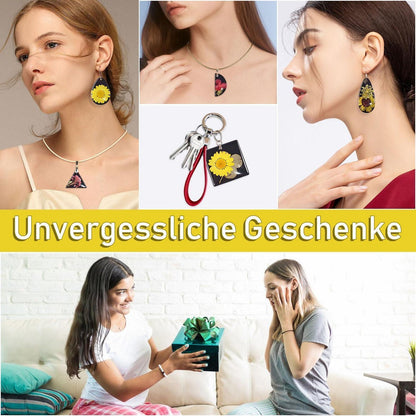Silikonform Schmuck Set für Epoxidharz Anhänger DIY Halsketten