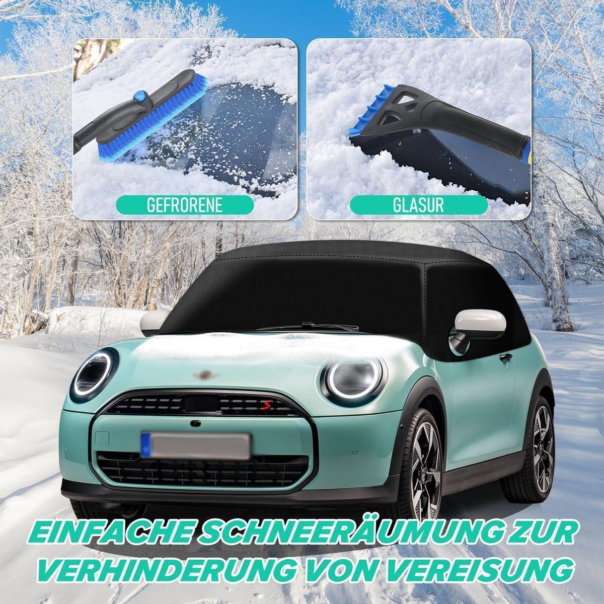Halbabdeckung Mini Cabrio R52 R57 F57 2005-2022, 600D Wasserdicht