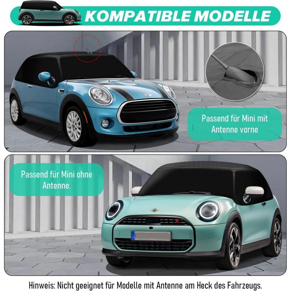 Halbabdeckung Mini Cabrio R52 R57 F57 2005-2022, 600D Wasserdicht