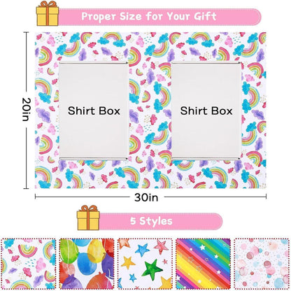 Geschenkpapier Kinder Tiere, 5 Blätter, 70x50cm für Geburtstag