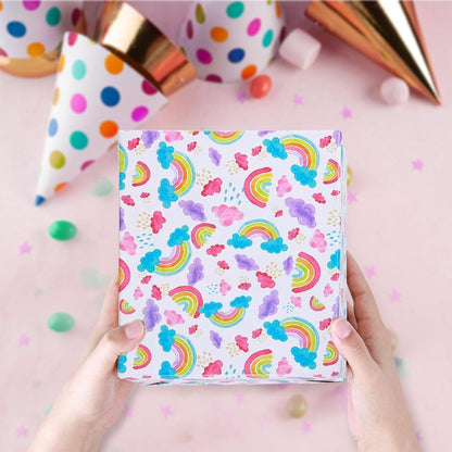 Geschenkpapier Kinder Tiere, 5 Blätter, 70x50cm für Geburtstag