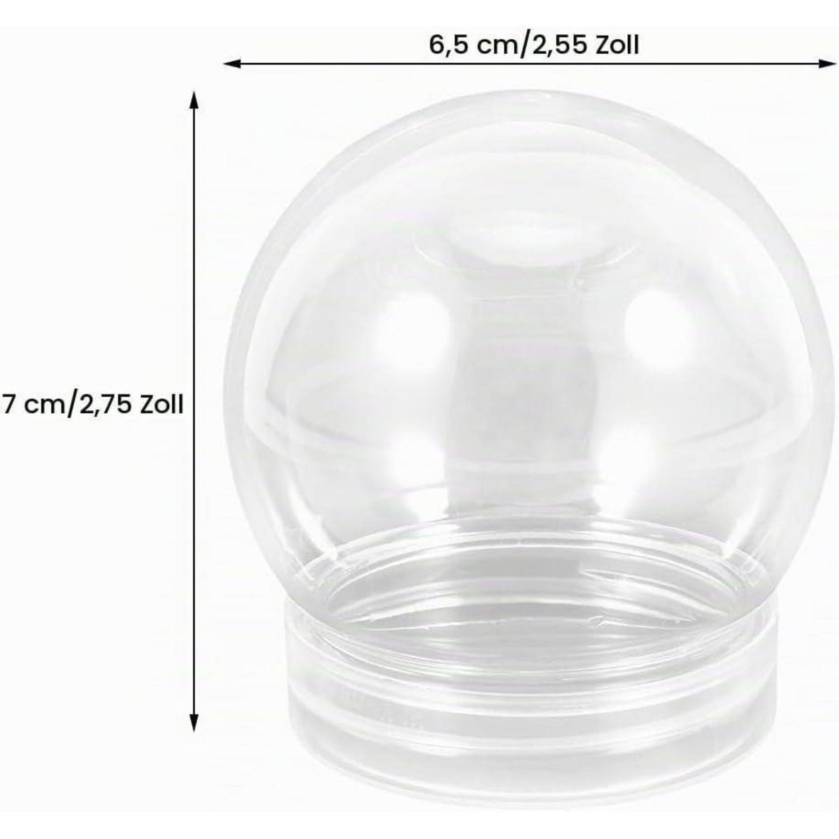 Leere Schneekugeln zum Basteln – 10er Set, 150ml