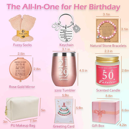 Geschenkset 50. Geburtstag Frau | Entspannende Überraschung für Mama & Co.