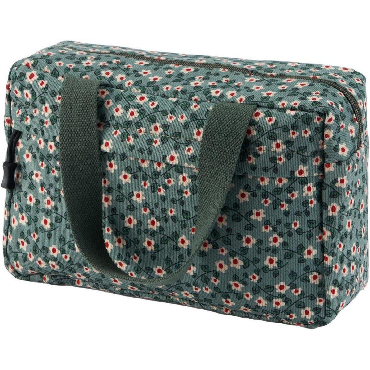 Große Cord Kosmetiktasche für Damen - Grün