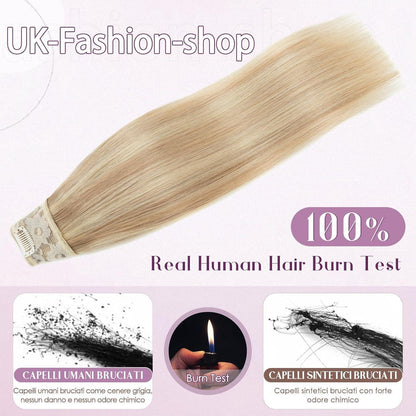 Echthaar Clip-Ins Blond Balayage 55cm