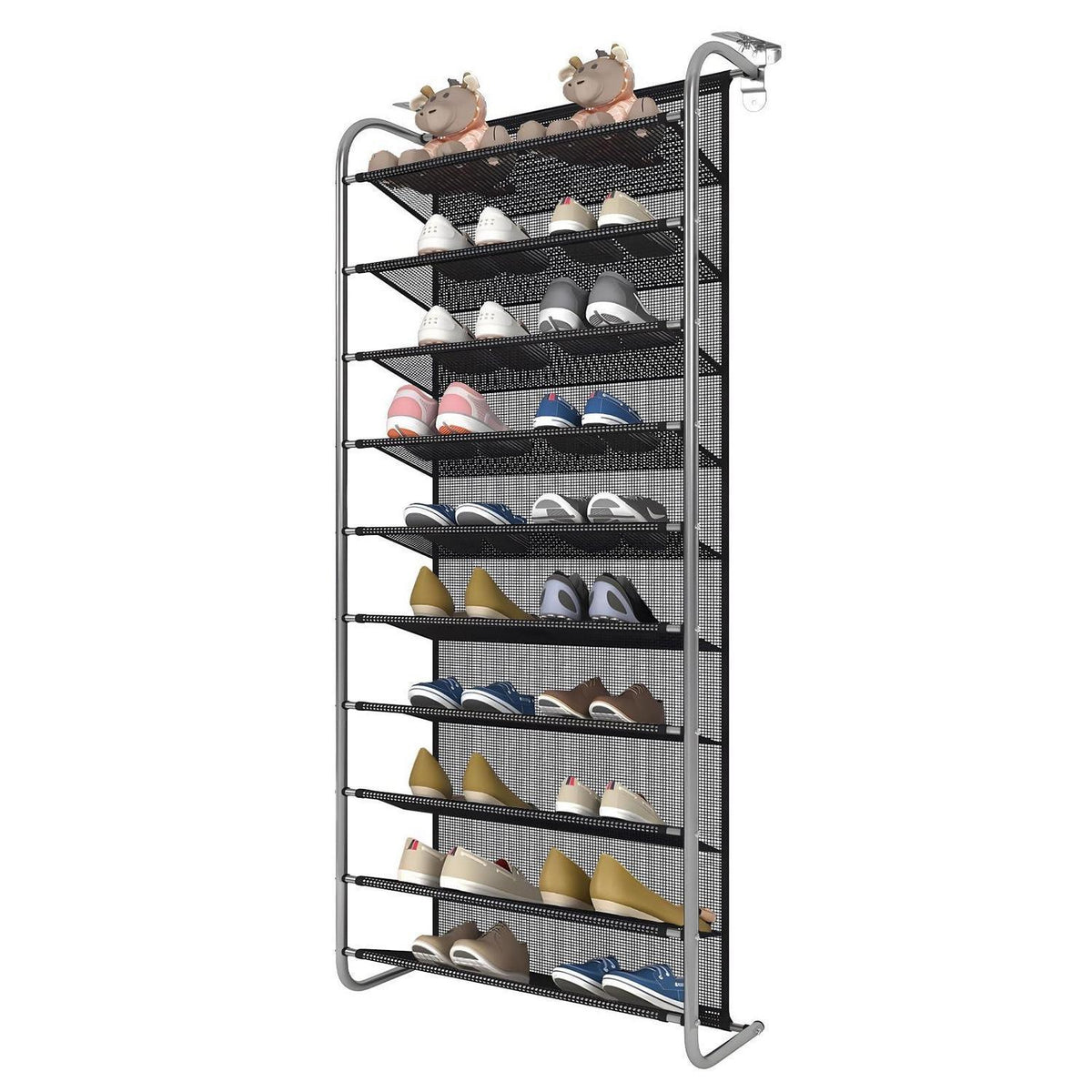 Verstellbares Schuhregal über Tür – 10-Tier Organizer
