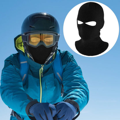 Gestrickte Sturmhaube mit Löchern – Ski & Outdoor Wintermaske