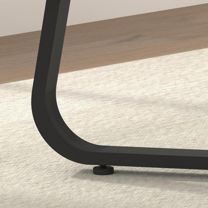 Runder Esstisch Holz Metall Schwarz 130cm für 4-6 Personen