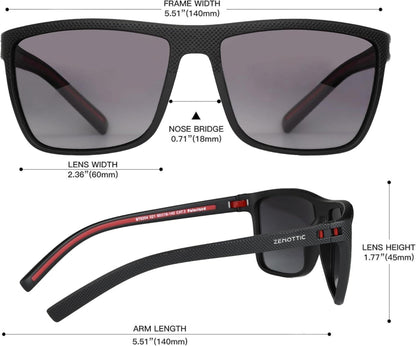 Polarisierte Herren Sonnenbrille TR90 Rahmen UV400 Schutz