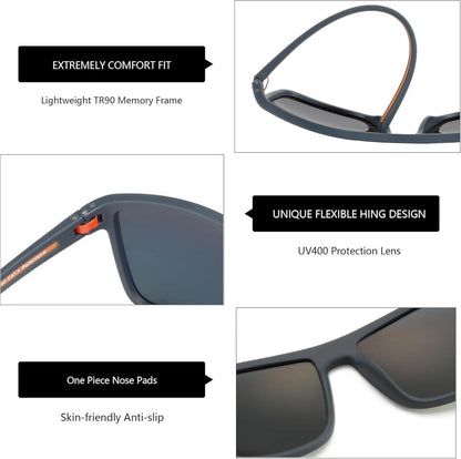 ZENOTTIC Herren Sonnenbrille Grauer Rahmen Polarisiert UV400 Schutz