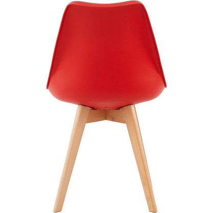 4 Esszimmerstühle skandinavisches Design, rot