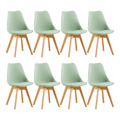Esszimmerstuhl Set 8er – Skandinavisch, Eiscreme Grün