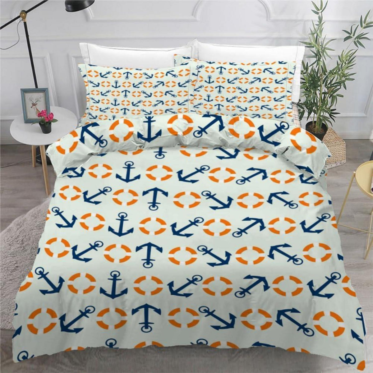Anker 3teilig Bettwäsche-Set 220x240 cm Mikrofaser