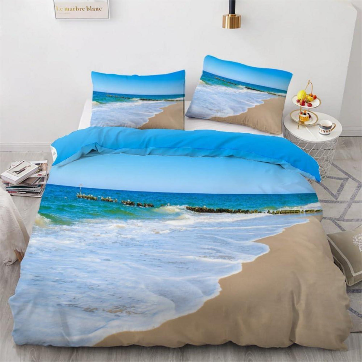 ROUSKI Kinderbettwäsche 135x200 cm Ozean 2-teilig Mikrofaser