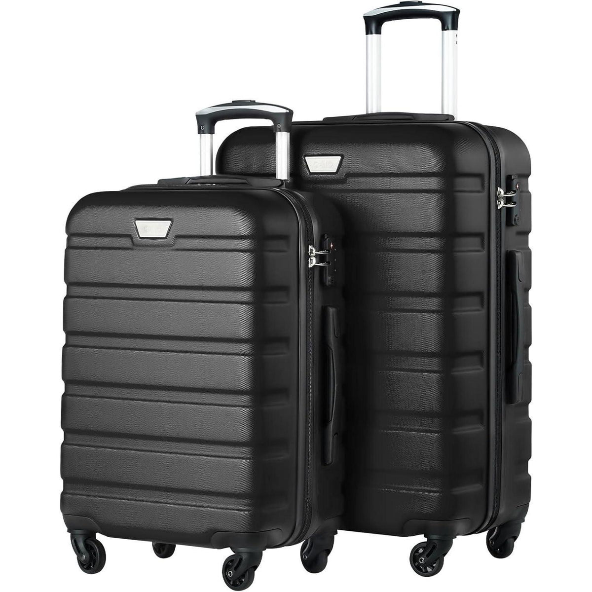 COOLIFE Koffer Set 2tlg. S+M – Hartschale, TSA-Schloss, Schwarz
