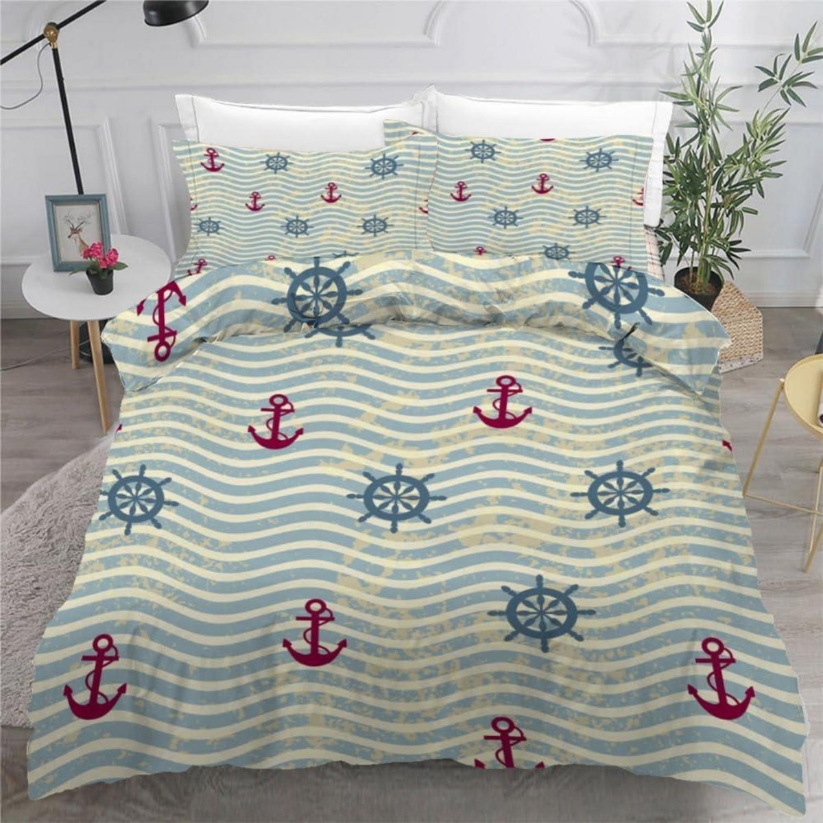 Anker 3teilig Bettwäsche-Set 220x240 cm Mikrofaser