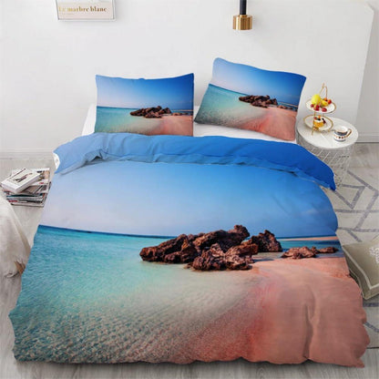 3teilige Mikrofaser Bettwäsche Set Ozean 220x240 cm