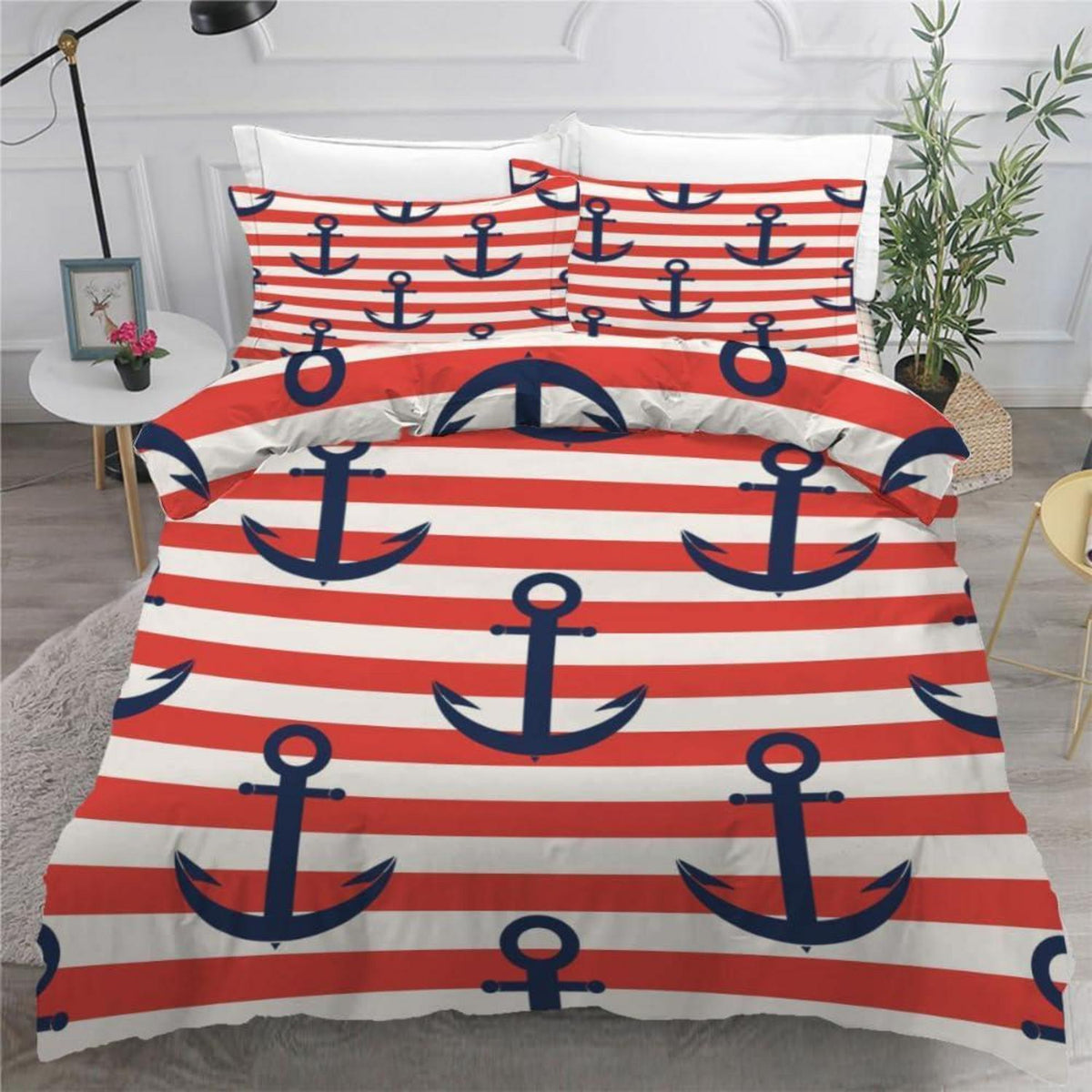 Anker 3teilig Bettwäsche Set 220x240 cm Mikrofaser