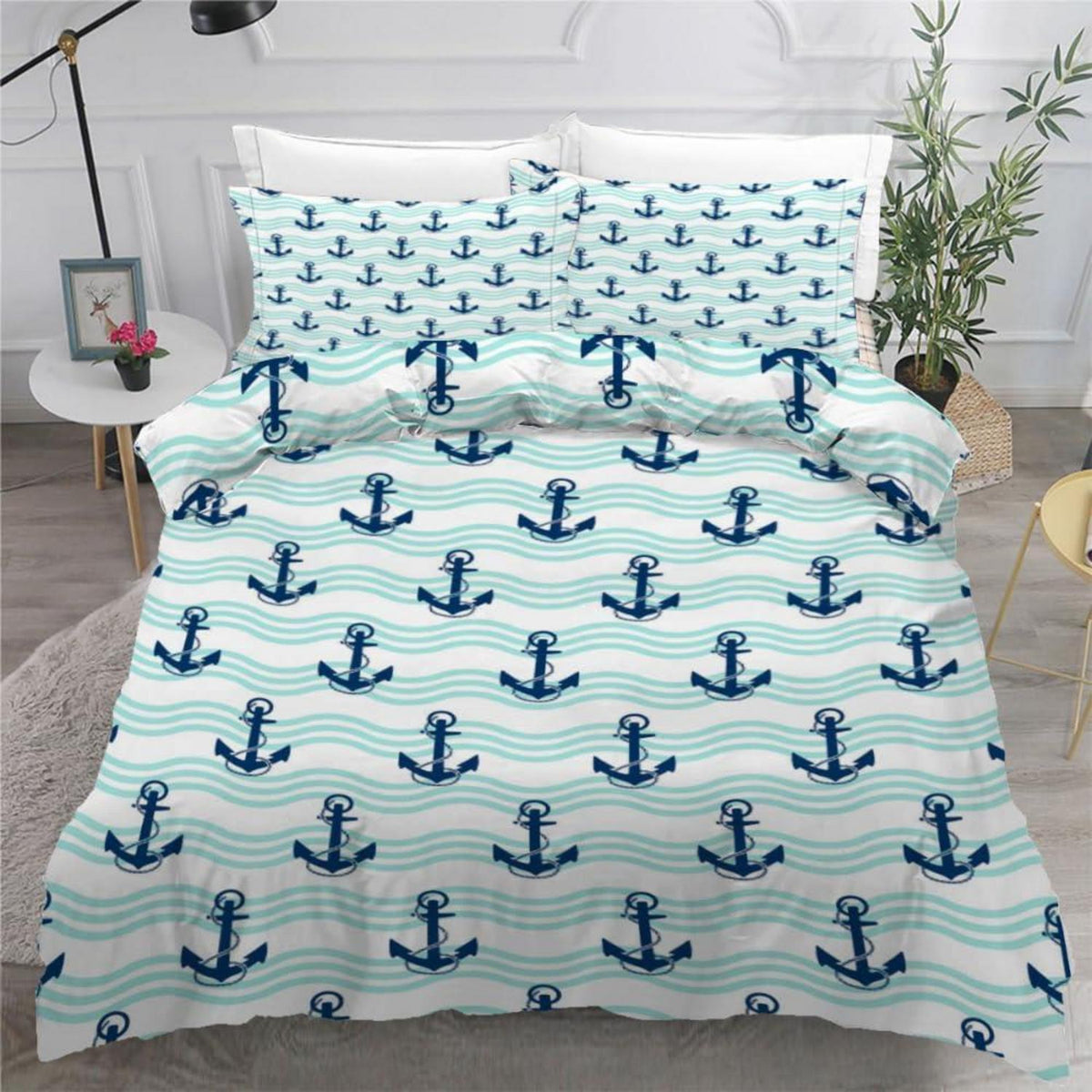 Anker 3teilig Bettwäsche Set 220x240 cm Mikrofaser