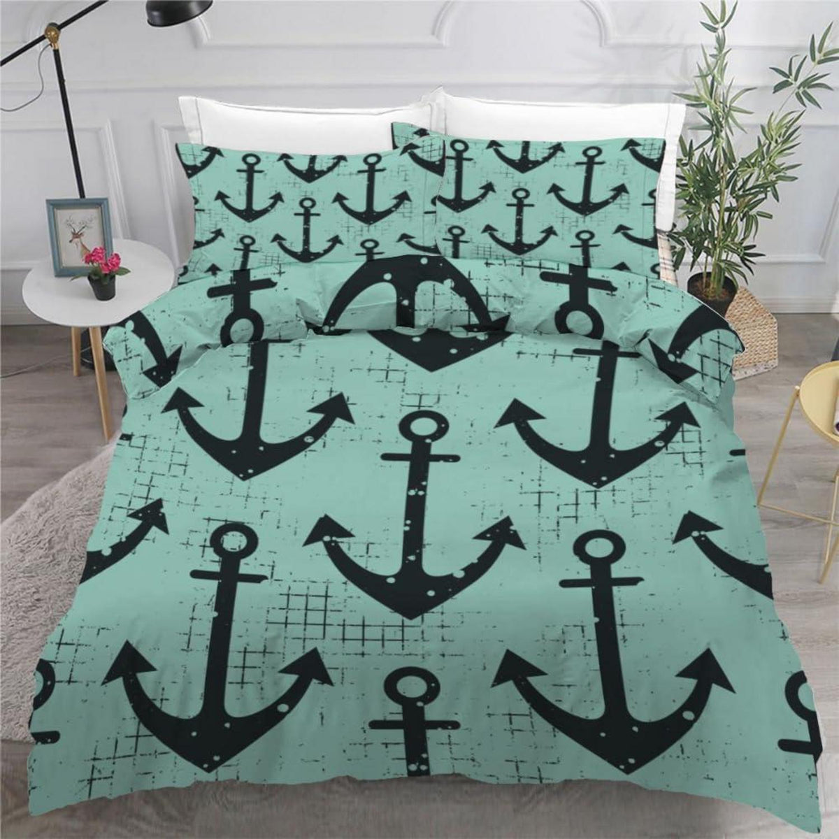 Anker 3teilig Bettwäsche-Set 220x240 cm Mikrofaser
