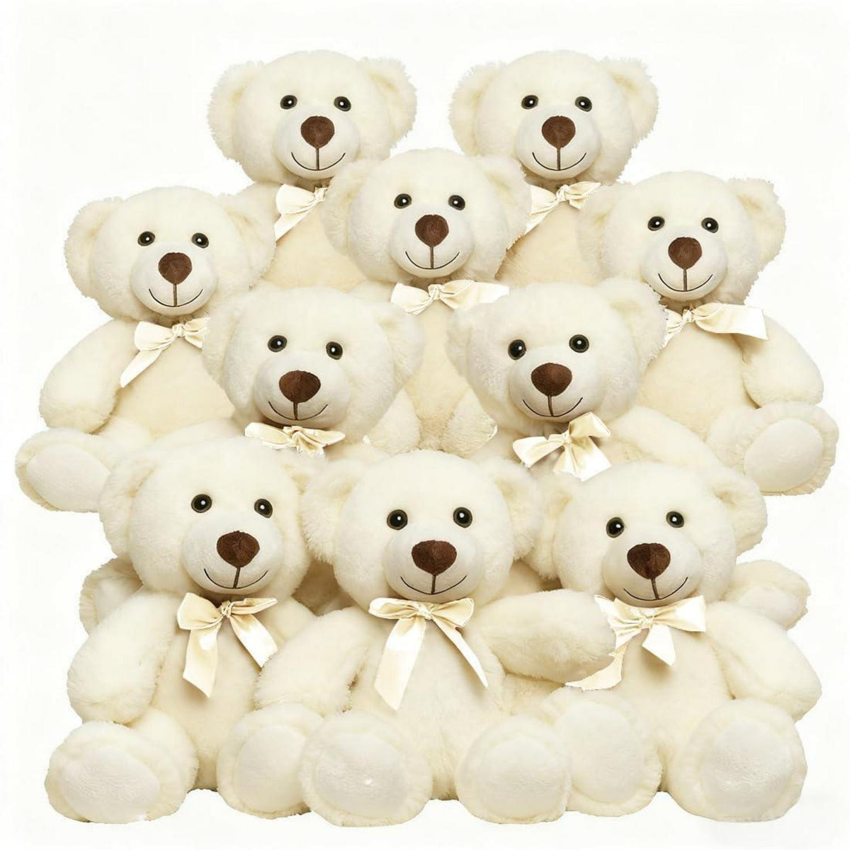 13,5 Zoll Teddybär Plüschtier - 10er Set Weiß