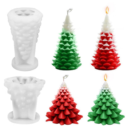 Silikon Gießform Weihnachtsbaum – 2er Set für Kerzen & DIY
