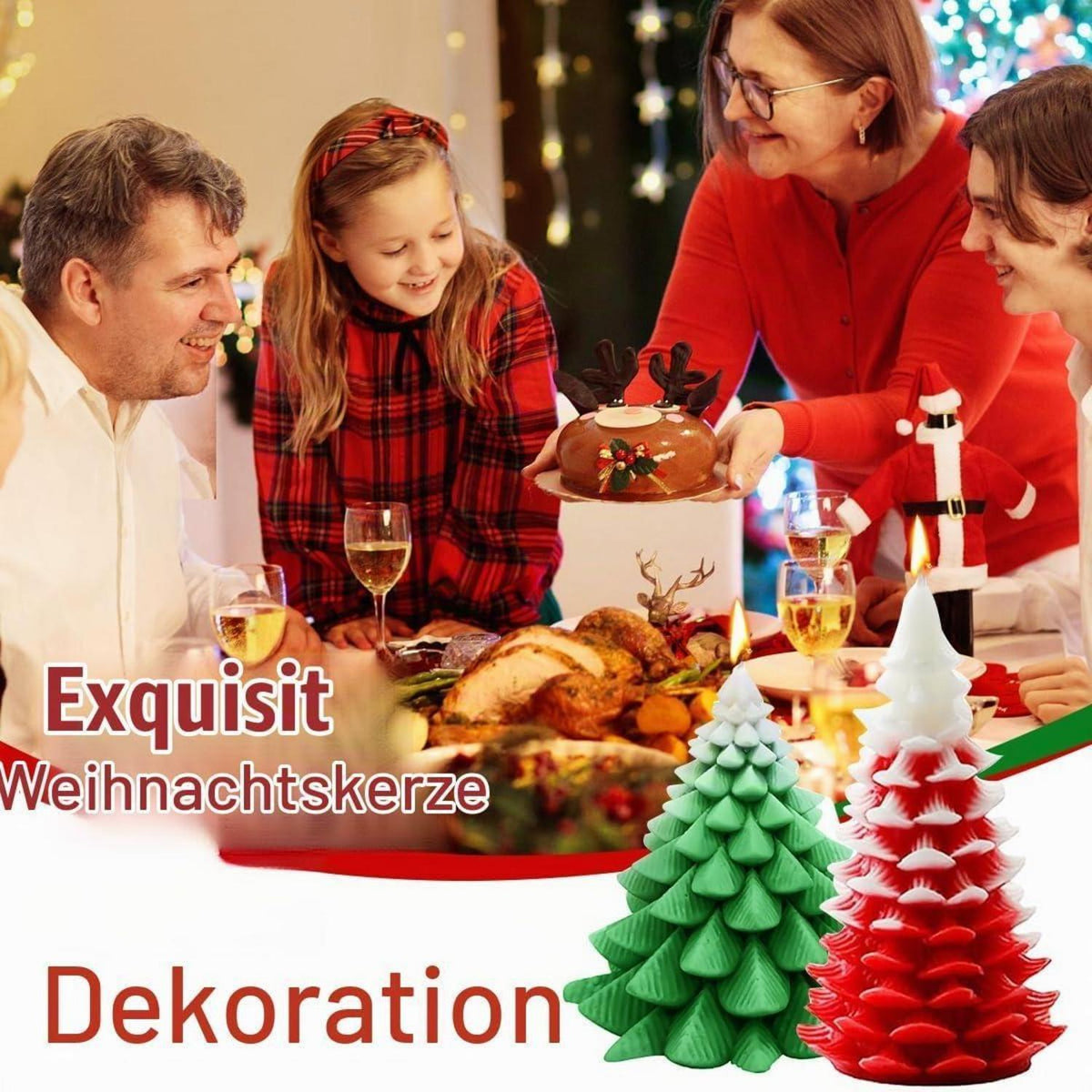 Silikon Gießform Weihnachtsbaum – 2er Set für Kerzen & DIY