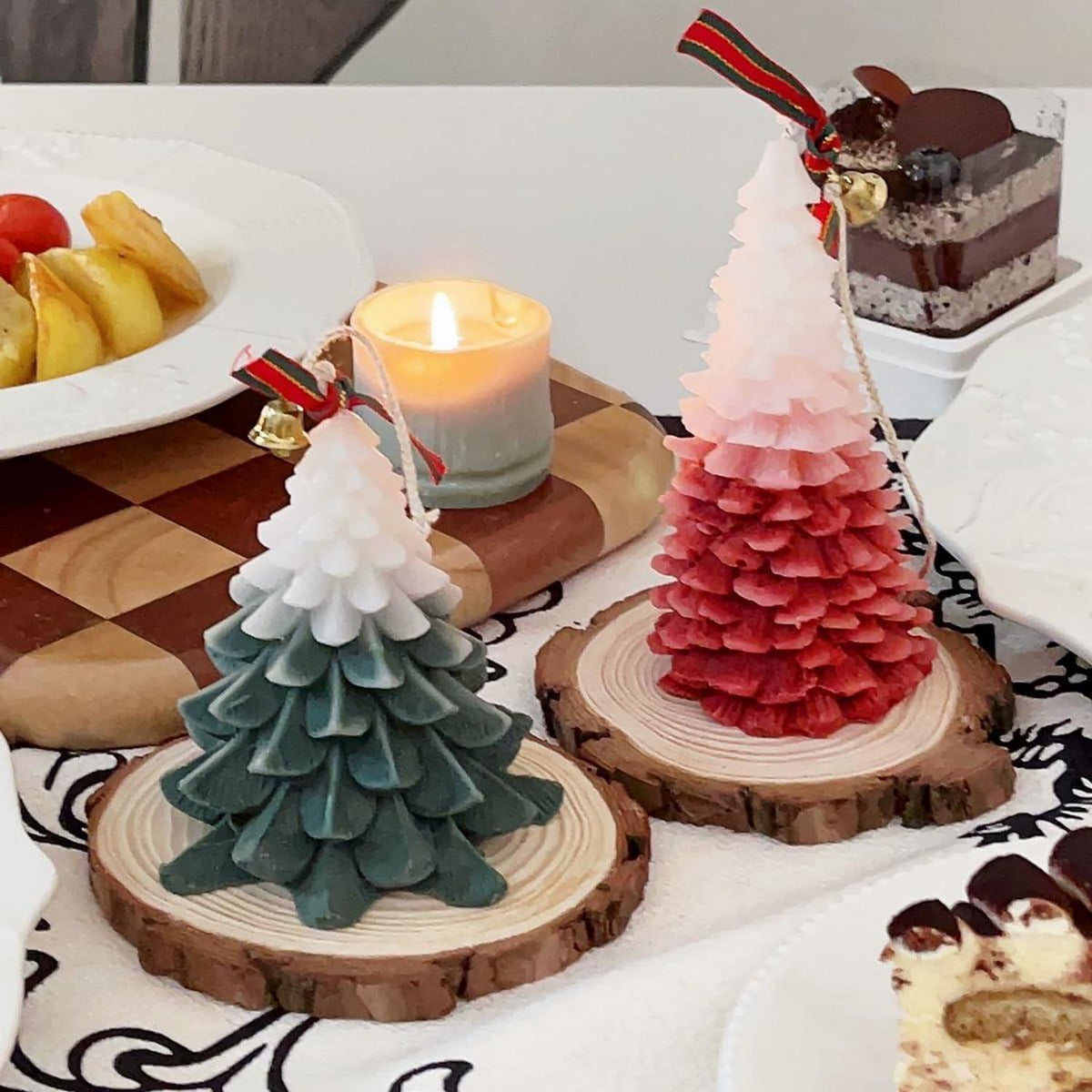 Silikon Gießform Weihnachtsbaum – 2er Set für Kerzen & DIY