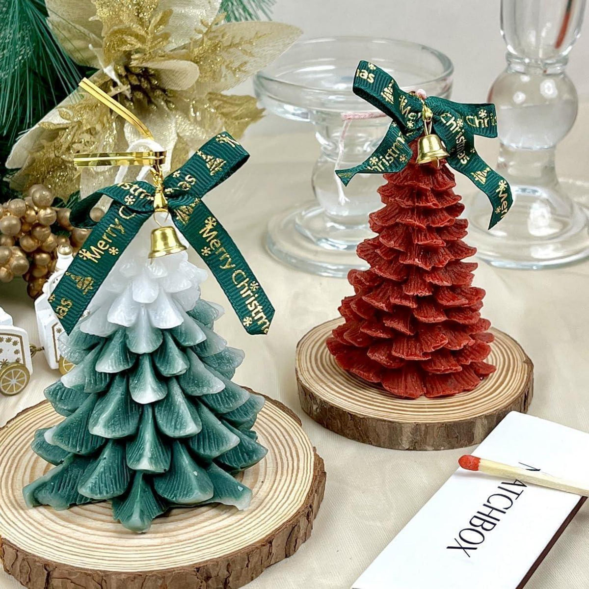 Silikon Gießform Weihnachtsbaum – 2er Set für Kerzen & DIY