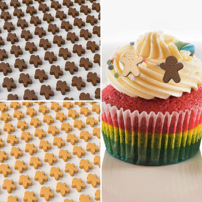 Weihnachtliche Silikonform für 100 Lebkuchenmännchen, Mini-Süßigkeiten & mehr