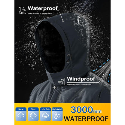 Herren Skijacke Wasserdicht & Warm – Dunkelgrau für Ski & Outdoor